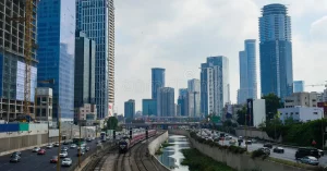 Contemporary Tel Aviv skyline