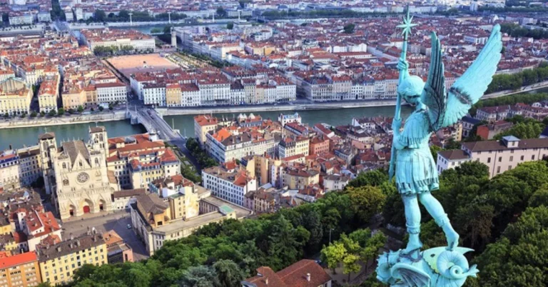 Statue in Lyon France