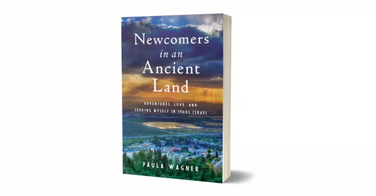 Front cover of the memoir "Newcomers in an Ancient Land" by Paula Wagner, featuring a minimalist design against a clean white background.